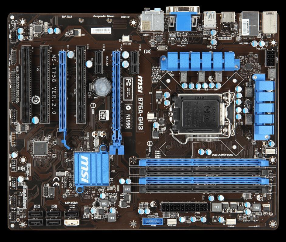 MSI MS-7758 B75A-G43 Motherboard LGA 1155 DDR3 Intel B75