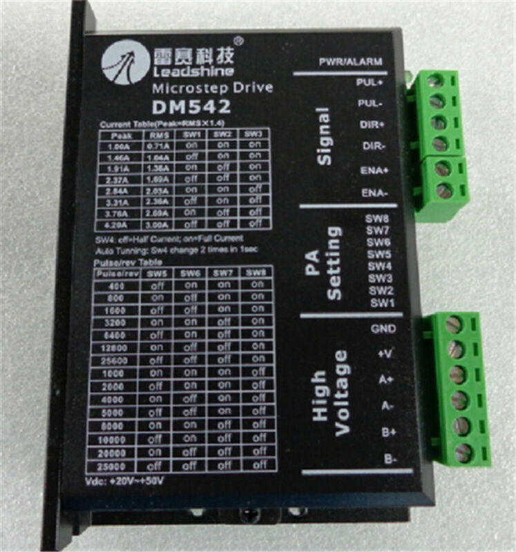 2phase stepper motor driver DM542 leadshine 18V-48VDC 4.2A for NEMA23 step motor