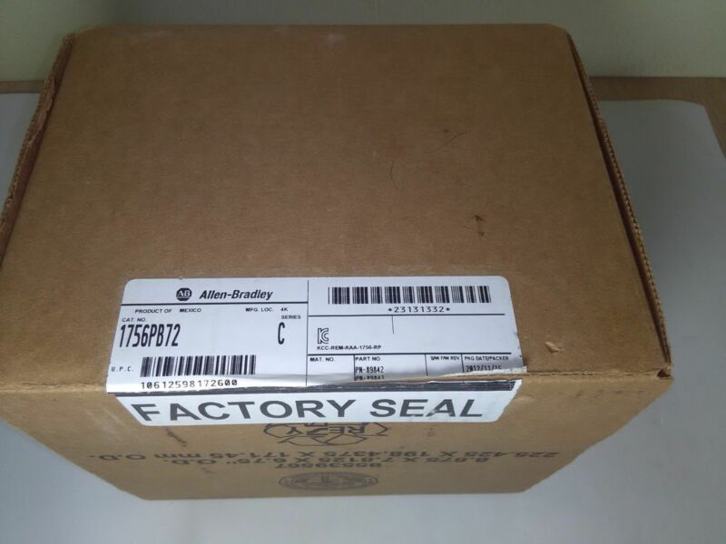 New Allen-Bradley 1756-PB72 ControlLogix Power Supply 18-32VDC