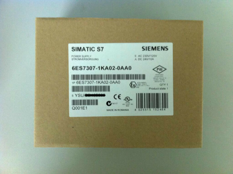 NEW SIEMENS POWER SUPPLY MODULE 6ES7307-1KA02-0AA0 EXPEDITED SHIPPING