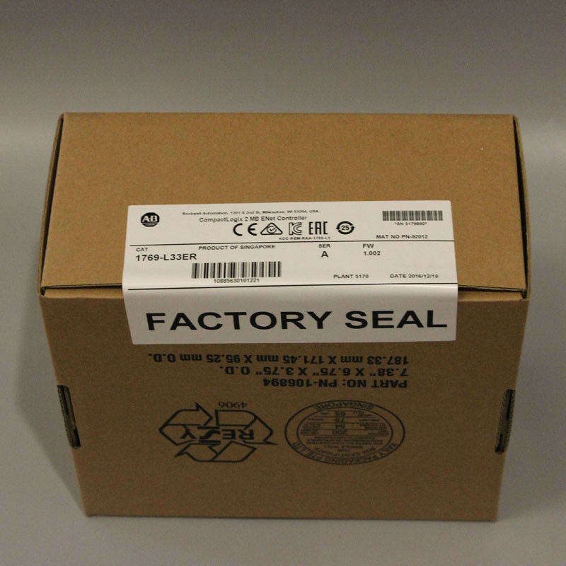 NEW ALLEN BRADLEY 1769-L33ER COMPACTLOGIX 2 MB MEMORY CONTROLLER SHIPPING