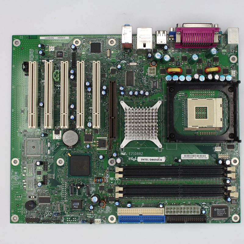 Intel D865GCA 775 industrial motherboard fully integrated 5 PCI