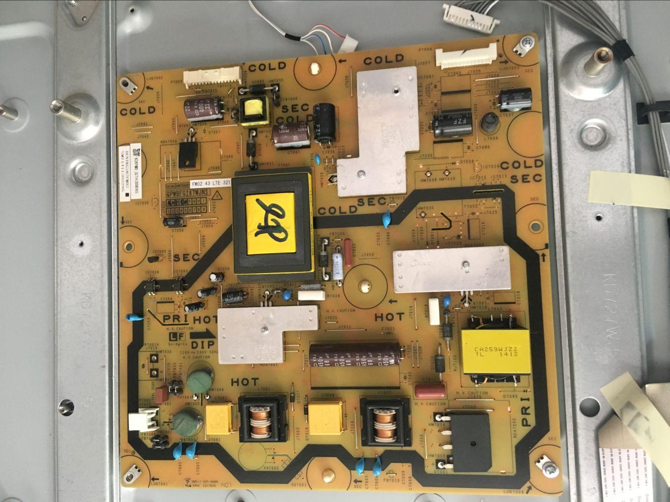 SHARP DUNTKG287FM02 QPWBFG287WJN3 Power Supply Board