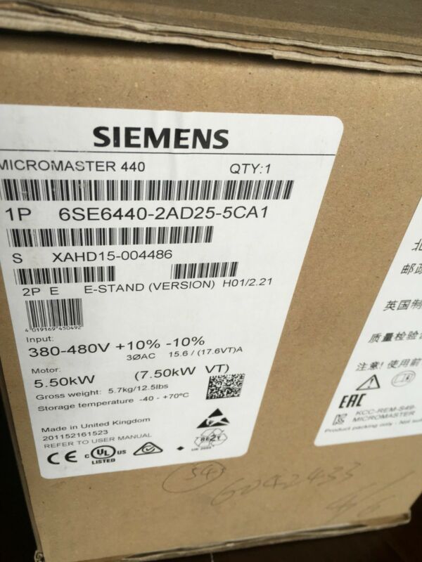 SIEMENS 6SE6440-2AD25-5CA1 6SE6 440-2AD25-5CA1 NEW IN BOX 1PCS