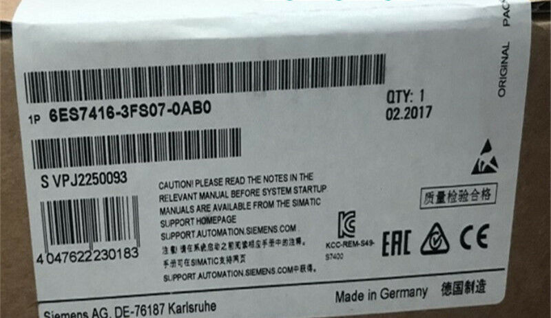 SIEMENS 6ES7416-3FS07-0AB0 6ES7 416-3FS07-0AB0 NEW IN BOX 1PCS