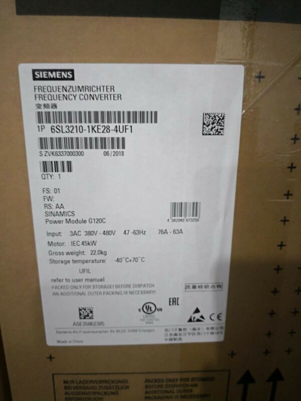 SIEMENS 6SL3210-1KE28-4UB1 6SL3 210-1KE28-4UB1 New In Box 1Pcs