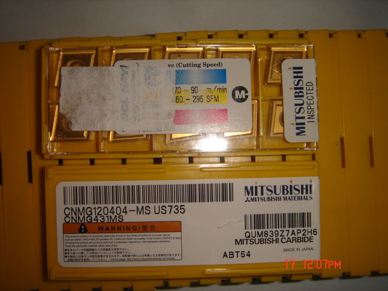 QTY 20x Mitsubishi CNMG431MS CNMG120404-MS US735 NEW