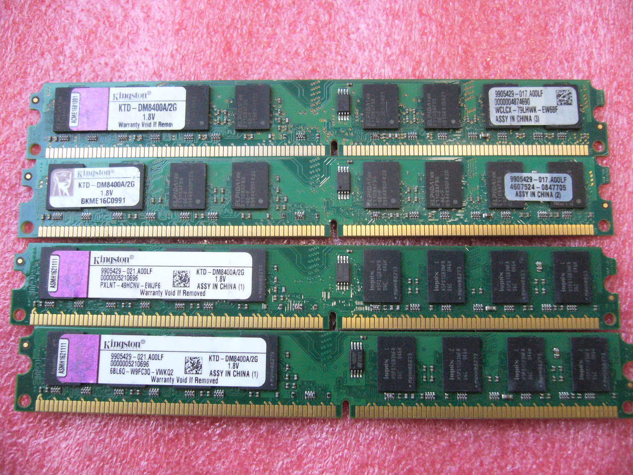 QTY 1x 2GB DDR2 533Mhz non-ECC desktop memory Kingston KTD-DM8400A/2G