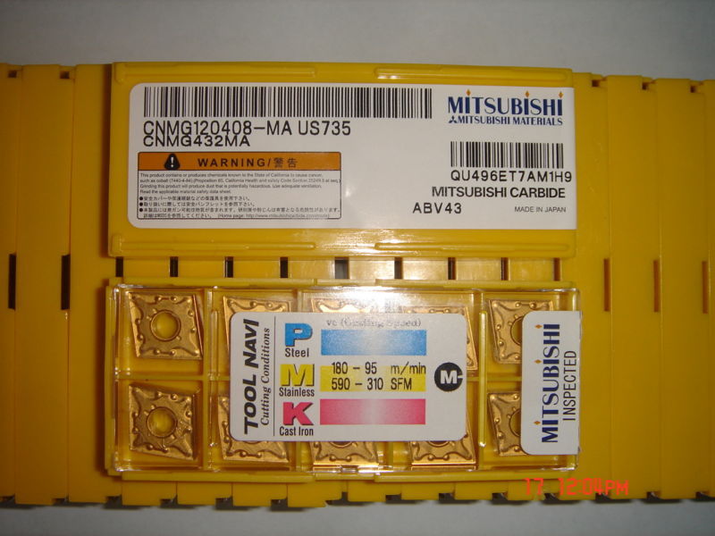 QTY 20x Mitsubishi CNMG432MA CNMG120408-MA US735 NEW