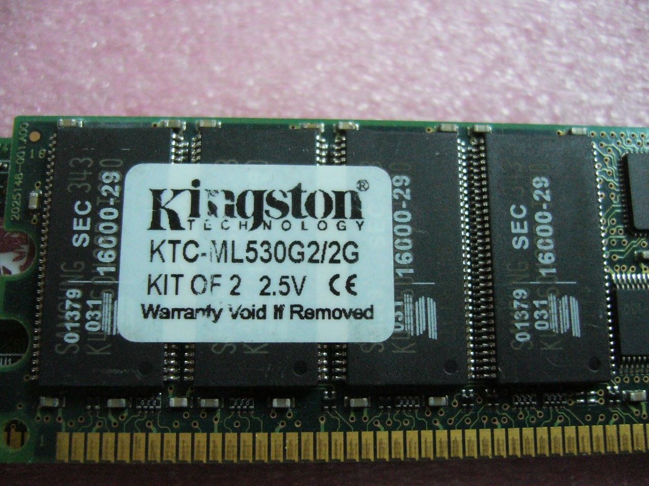 QTY 1x 1GB DDR PC-2100R 266Mhz ECC Registered Server memory Kingston KTC-ML530G2