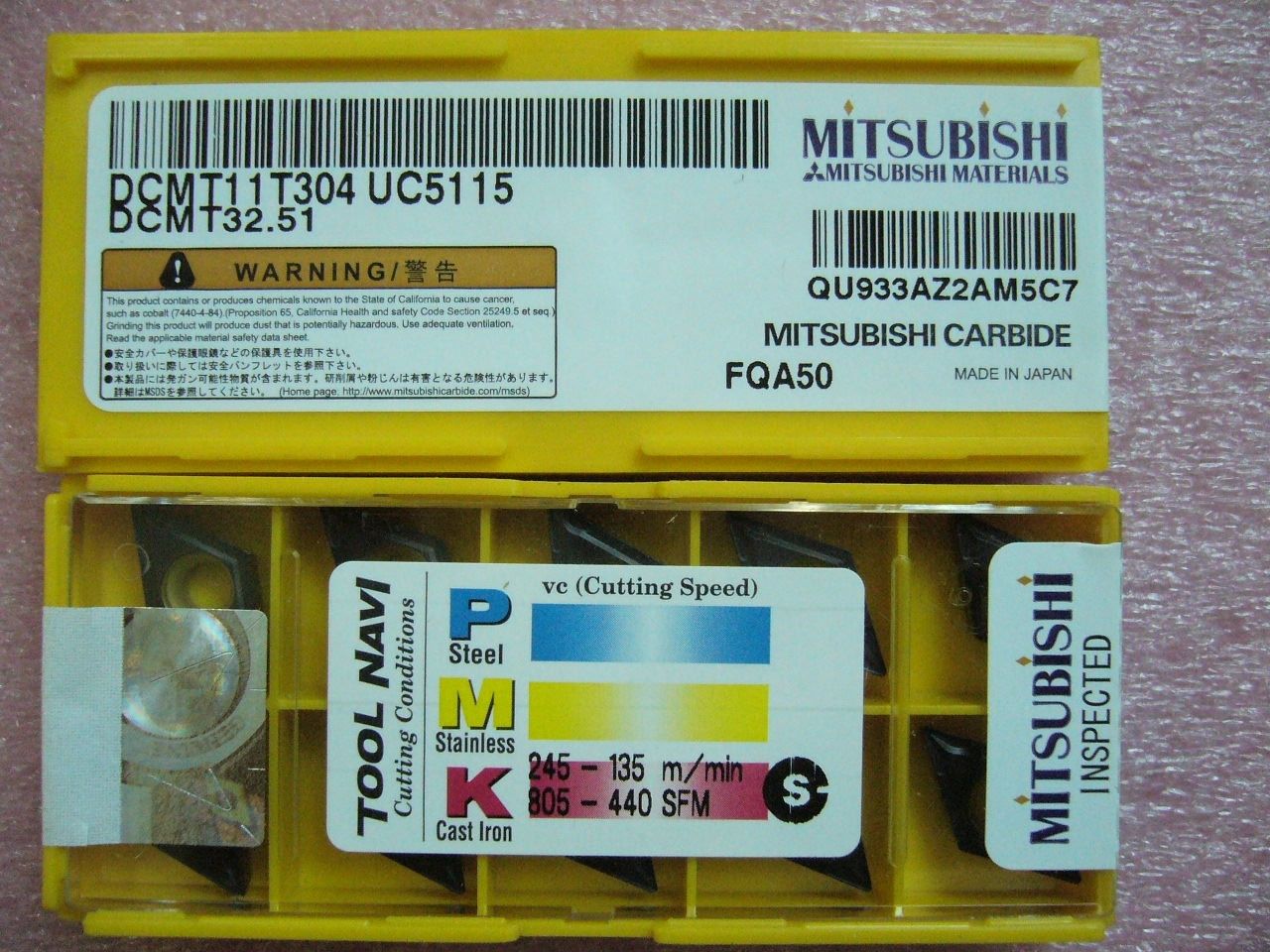 QTY 20x Mitsubishi DCMT32.51 DCMT11T304 UC5115 NEW For Cast Iron