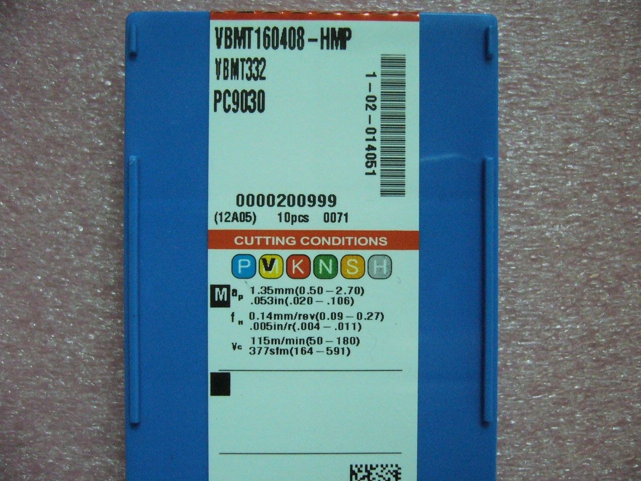 QTY 10x Korloy VBMT332-HMP VBMT160408-HMP PC9030 for stainless steel NEW