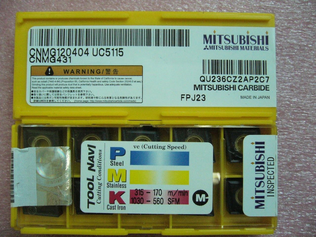 QTY 20x Mitsubishi CNMG431 CNMG120404 UC5115 NEW For Cast Iron