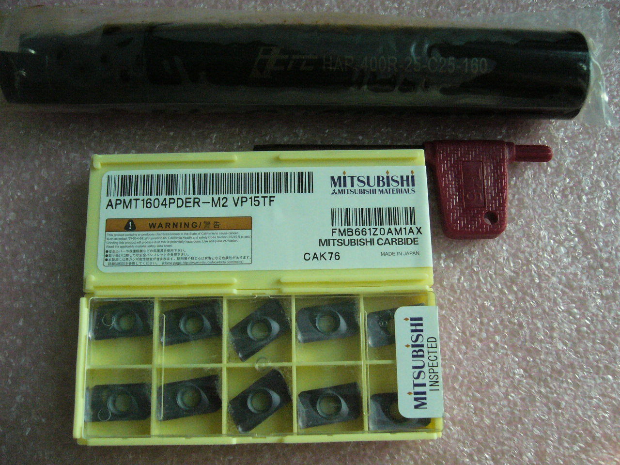 10x APMT1604PDER-M2 VP15TF Milling Inserts with TOOL HOLDER set