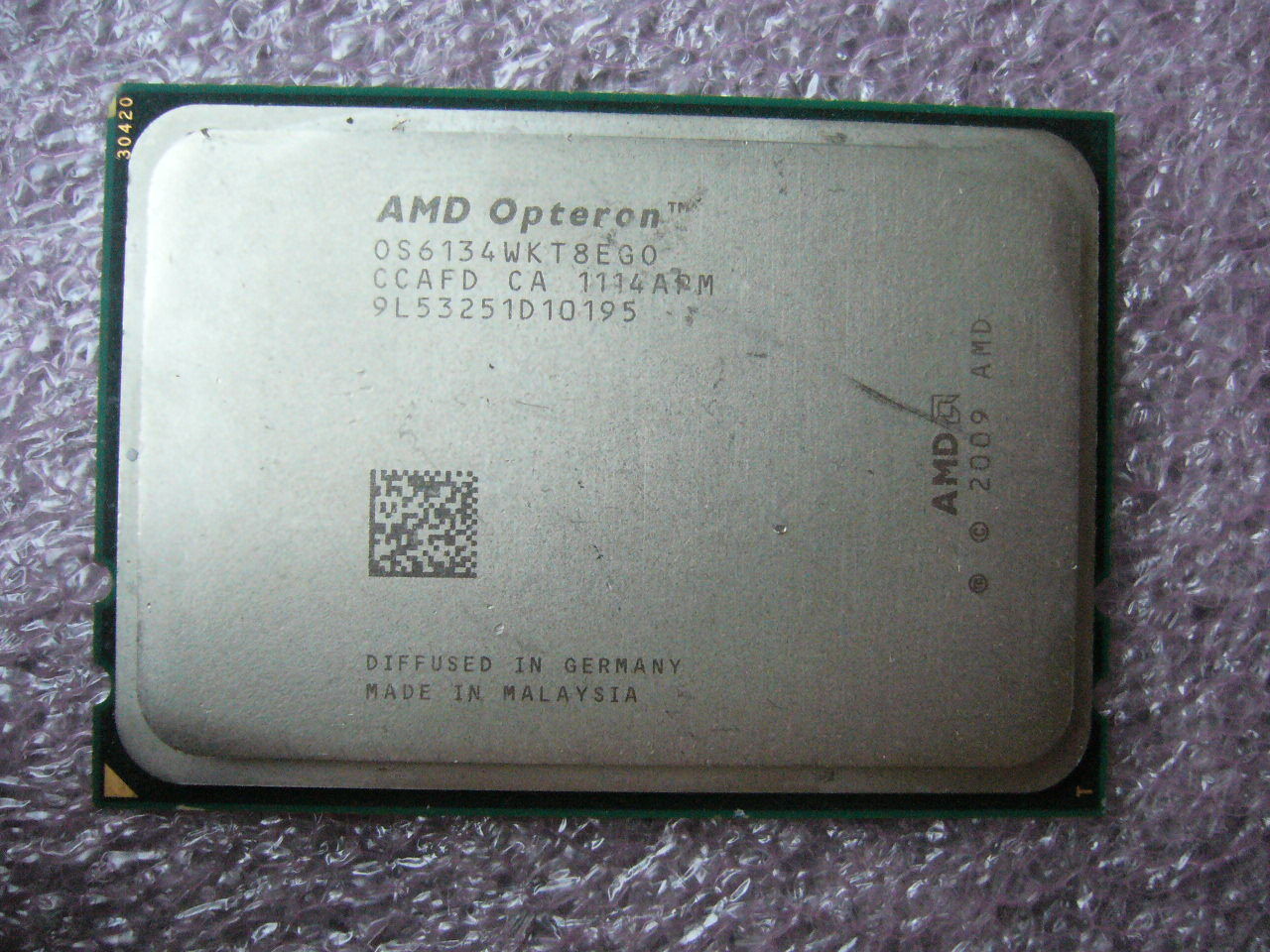 QTY 1x AMD Opteron 6134 2.3 GHz Eight Core (OS6134WKT8EGO) CPU Tested G34