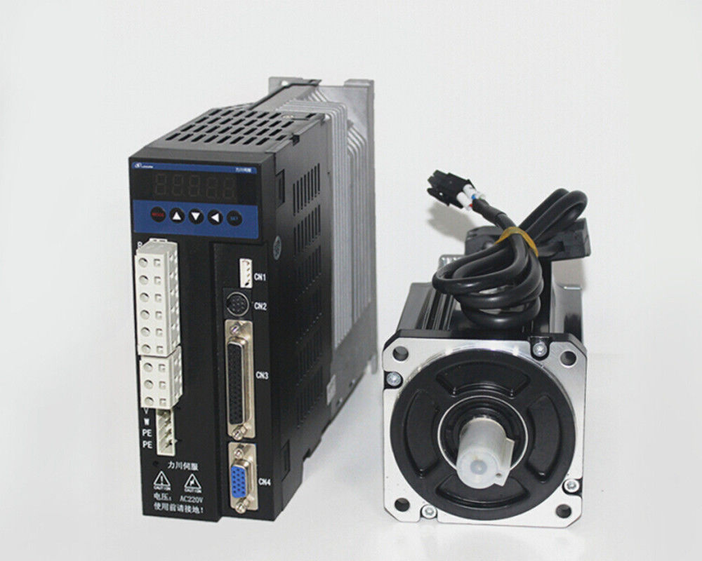 single phase 220V 600W 0.6KW 1.91N.m 3000rpm 60mm AC servo motor drive k