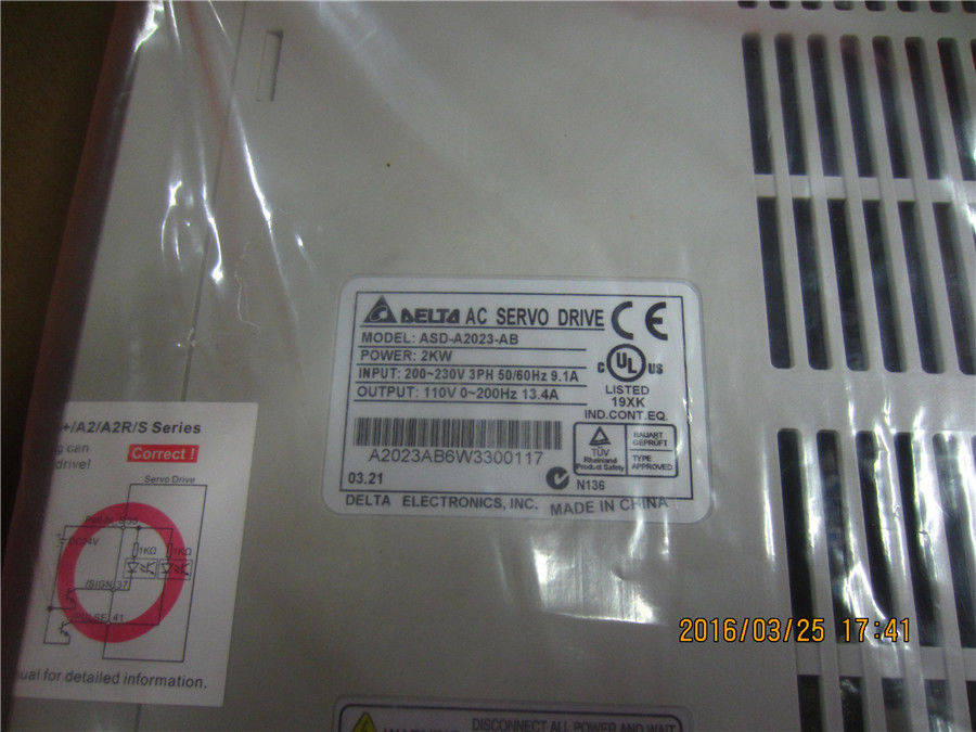 ECMA-E31820PS+ASD-A2023-AB DELTA 2kw 2000rpm 9.55N.m AC servo motor driv