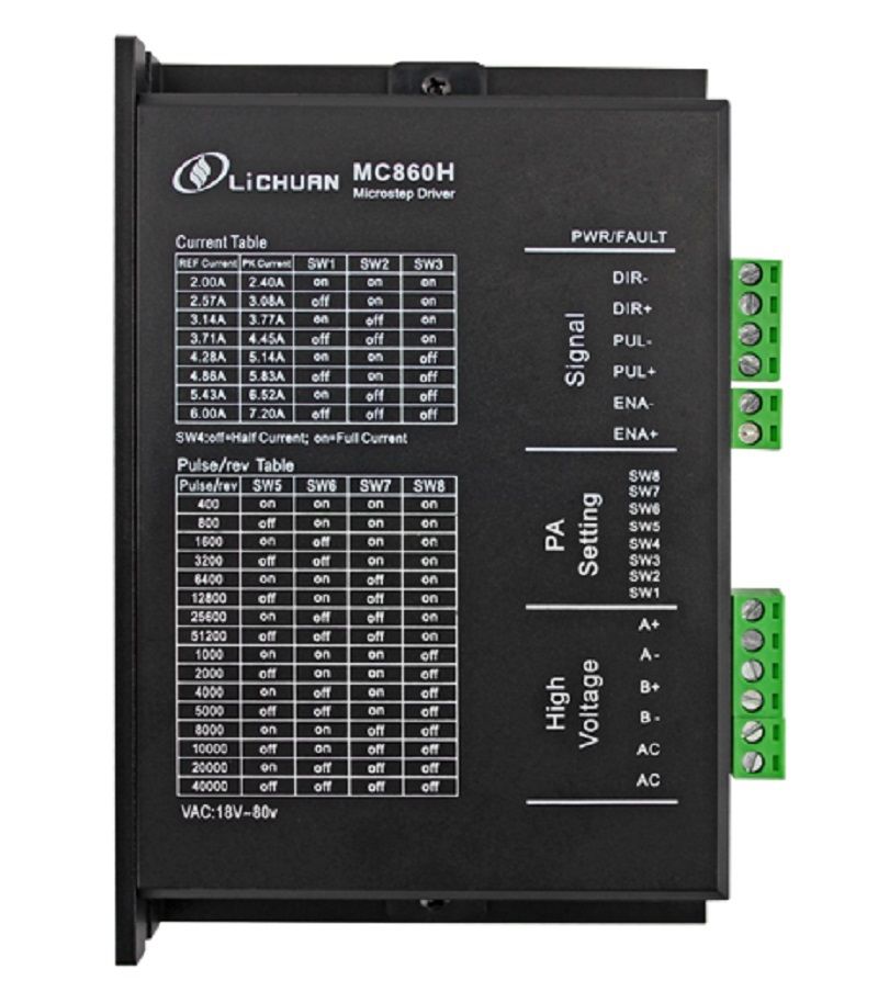 2phase NEMA34 hybrid stepper motor driver DSP AC18V-80V 7.2A MC860H