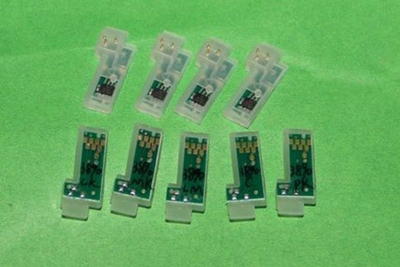 Permanent Chip / Auto Reset Chip for EP Stylus Pro 3800 Printer; 9pcs/set