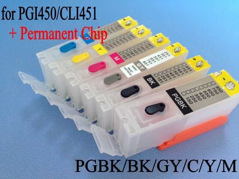 Refillable ink cartridge for Canon PIXMA MG6340 MG7140 iP8740 MG7540 printer