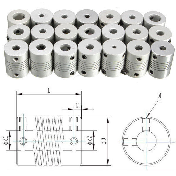 D19L25 Flexible Shaft Coupling CNC Stepper Motor Coupler Connector 3-10mm VEG93