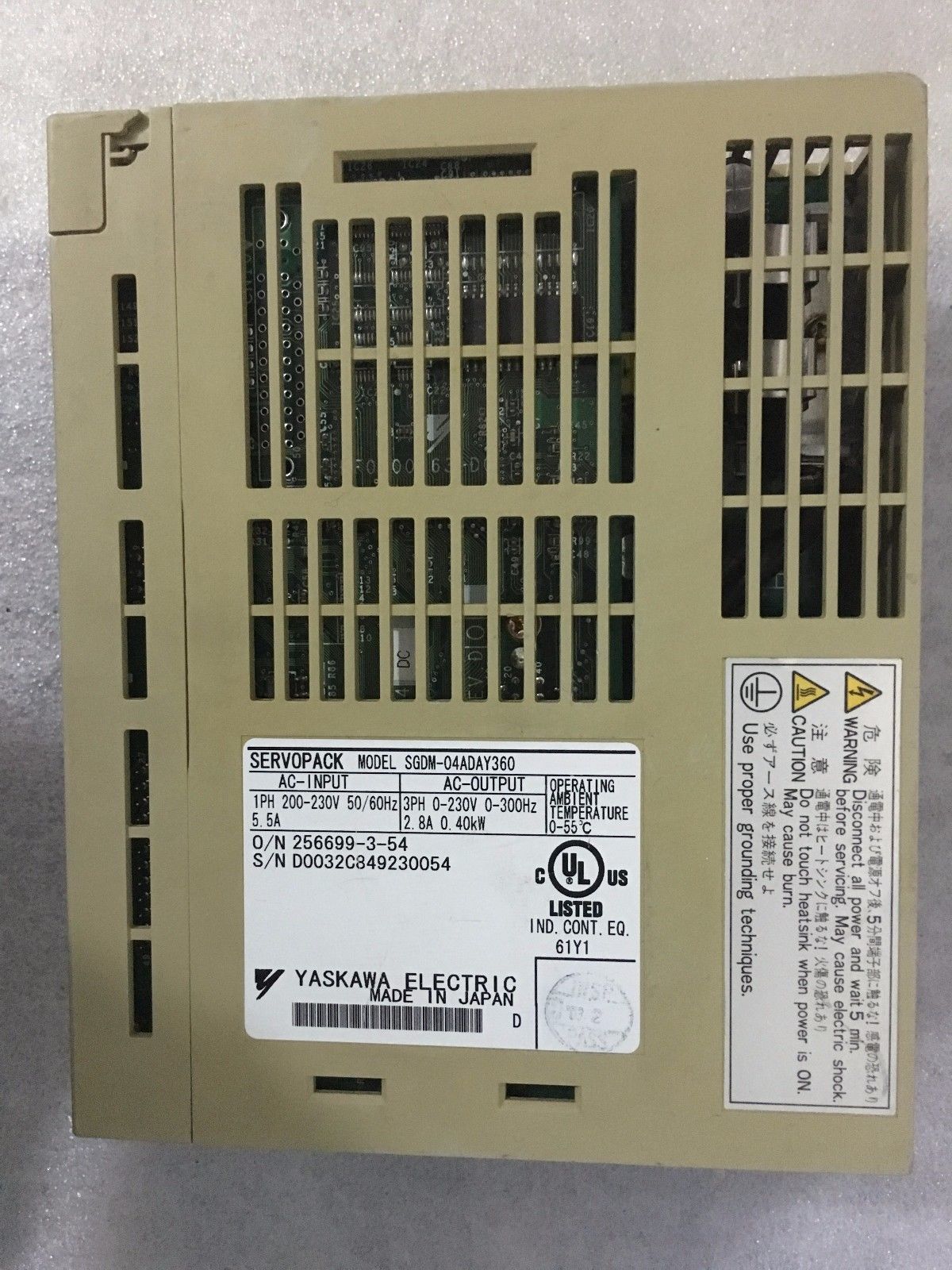 80% NEW Yaskawa 100% TESTED AC SERVO DRIVER SGDM-04ADAY360